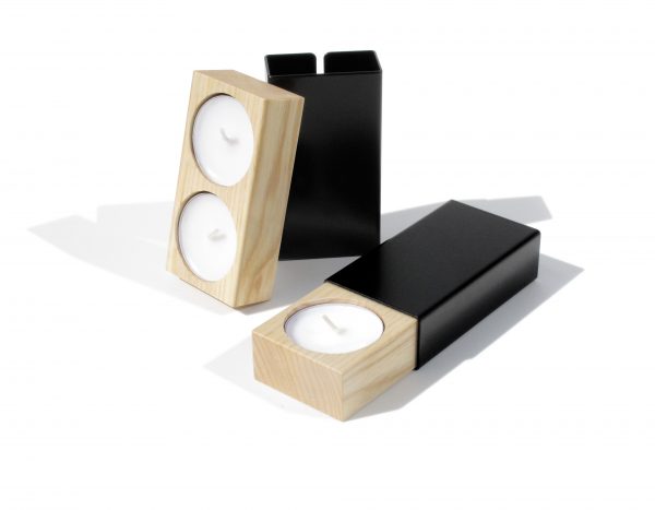 Kerzenhalter Two of us schwarz