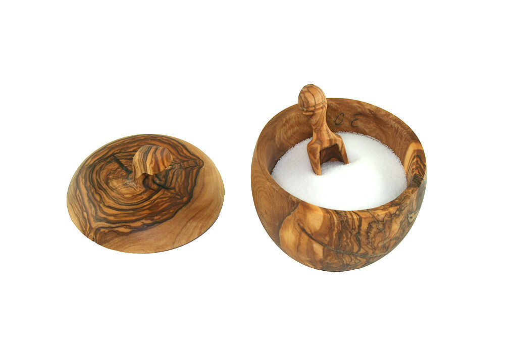 Salzdose OlivaApple mit Deckel + Schippchen